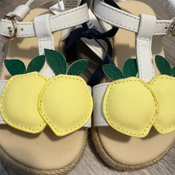 Janie and Jack Other - Janie and Jack White Yellow Sandals with Lemons